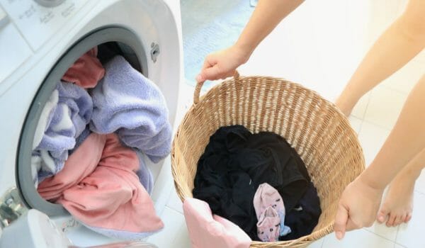 washing machine full of clothes