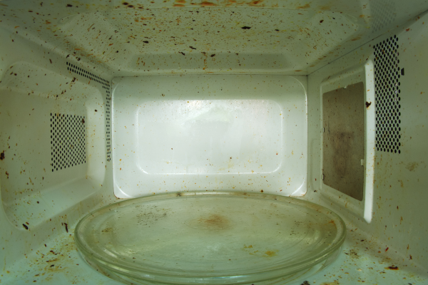 Common Causes of Bad Odours in a Microwave Food Splatters in a microwave oven, Leftover food particles and grease can stick to the interior walls