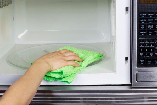 Wipe up spills immediately in your microwave oven Wipe up spills immediately in your microwave oven
