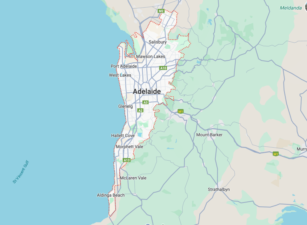 Nationwide Appliance Repairs Adelaide Map